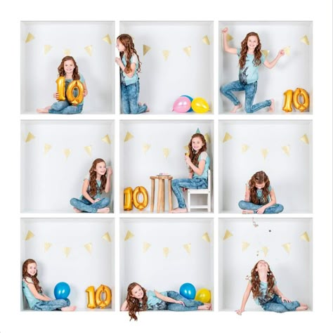 9th Birthday Photoshoot Ideas, Box Photography Ideas, 10th Birthday Photoshoot, Box Photoshoot, Spa Sleepover Party, Cousin Photo, Christmas Couple Pictures, Box Photography, Baby Backdrop