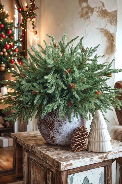 Artificial Christmas Norfolk Pine Stems Branches for Vases,12 Bundles Fake Faux Evergreen Green Real Feel Touch Stem Greenery with Pine Cones for Xmas Holiday Winter Table Indoor Decoration Branches For Vases, Vase With Branches, Evergreen Christmas, Norfolk Pine, Winter Table, Winter's Tale, Indoor Decoration, Christmas Greenery, Xmas Holidays