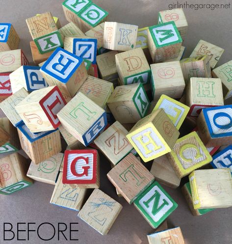 Alphabet Blocks Crafts, Blocks With Letters, Wooden Baby Blocks, Wooden Alphabet Blocks, Abc Blocks, Painted Barn Quilts, Wood Block Crafts, Nursery Toys, Alphabet Blocks