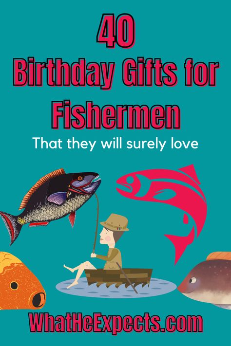 Looking for birthday gifts for the fisherman in your life? Check out these fantastic gift ideas that will surely reel him in. #birthdaygifts #birthdaygiftideas #giftsforhim Fishing Birthday Gift Ideas For Men, Gifts For Fisherman, 40th Birthday Men, Fishing Gifts For Men, Fishing Rod Storage, 40 Birthday, Inexpensive Christmas Gifts, Baskets For Men, Fishing Birthday