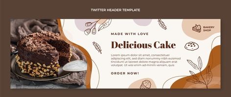 Cake Twitter Header, Strawberry Macaroons, Set Packaging, Tiramisu Dessert, How To Make Dough, Christmas Gingerbread Cookies, Cake Templates, Food Template, Cake Banner