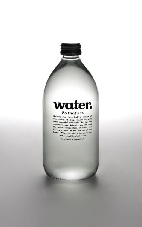 Wasser! Freetime Activities, Water Packaging, Bottle Of Water, Water Branding, Bottle Label Design, Graphisches Design, Cool Packaging, Drinks Design, Water Bottle Design