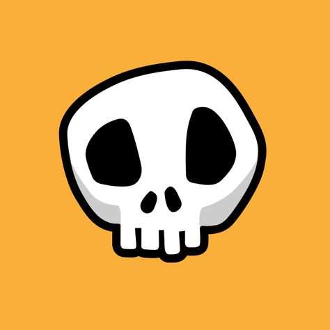 Skull logo design I did for Man at Arms for his YouTube and Twitch channel. This was hand drawn on the iPad Pro using ProCreate. #wildethang #branding #skull #skulllogo #flatvector #skull #drawing #twitch #youtube #manatarms #brandingdesign #mascot #logo #mascotlogo #illustration #design #logodesigner #grap Skulls Reference, Skulls Aesthetic, Skull Logo Design, Skull Icon, Drawing Logo, Cute Skull, Using Procreate, Skull Illustration, Skull Logo