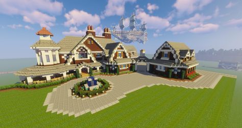 Mansions Minecraft, Old Money Mansions, Minecraft Village, Minecraft Mansion, Creative Art Ideas, Old Estate, Oc Aesthetic, Minecraft Plans, Minecraft City