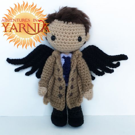 Ravelry: Castiel Amigurumi by Adventures in Yarnia Crochet Characters, Diy Crochet Patterns, Confection Au Crochet, Basic Crochet Stitches, Crochet Stitches Patterns, Crochet Doll Pattern, Castiel, Crochet Art, Love Crochet