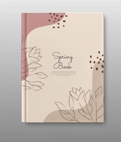 Spring book cover minimalis design | Premium Vector #Freepik #vector #minimal-line #design #vector #poster-elements Simple Book Cover Design, Simple Book Cover, Minimalist Book Cover Design, Minimalist Book Cover, Book Cover Design Inspiration, Spring Books, Diy Journal Books, Journal Book, Pop Art Design