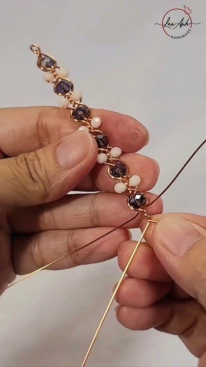 Making sweet, lovely twisted bracelets | wire and beads Jewelry  #shortsvideo #diy #handmade Diy Jewelry Making Tutorials Bracelets, Wire Wrapped Beaded Bracelet, Diy Bead And Wire Jewelry, Diy Wire Jewelry Bracelets, Copper Wire Wrapped Jewelry, Jewelry Wire Crafts, Wire Jewelry Making For Beginners, Twisted Wire Jewelry, Wrapped Wire Jewelry