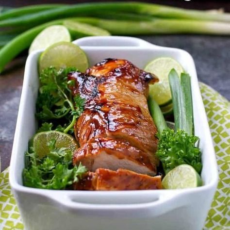 Just 10 minutes of prep for this Hoisin-Glazed Pork Loin! Easy Dinner Recipes | Dinner Ideas | Healthy Dinner Recipes | Pork Recipes #theseasonedmom #pork Healthy Dinner Recipes Pork, Dinner Recipes Pork, Hoisin Pork, Chinese Pork, Glazed Pork, Pork Loin Recipes, Bombe Recipe, Pork Glaze, Recipes Pork