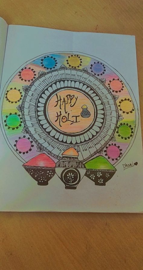 Holi Mandala Art, Holi Mandala, Bed For Girls Room, True Interesting Facts, Card Crafts, Mini Paintings, Hand Painting Art, Hand Painting, Girls Room