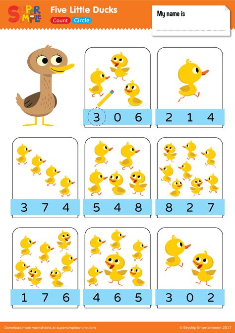 Farmer Duck, Five Little Ducks, Pond Animals, Duck Crafts, Super Simple Songs, Preschool Lesson Plans, Little Duck, Math Activities Preschool, Free Preschool