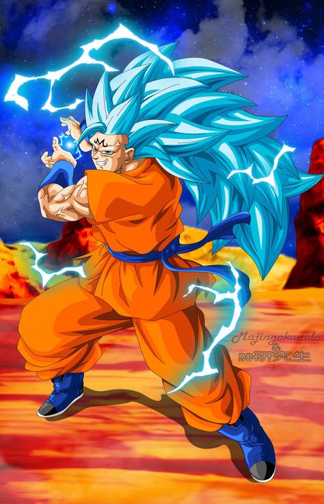 Majin Goku SSGSS3 by Majingokuable Majin Goku, Super Saiyan Hair, Goku Super Saiyan Blue, Super Goku, Dragon Ball Af, Super Saiyan Blue, Dragon Ball Super Artwork, Dragon Ball Heroes, Dragon Ball Super Art