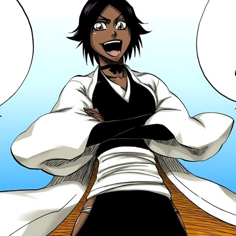 Bleach Yoruichi Manga, Bleach Anime Funny, Shihouin Yoruichi, Orihime Bleach, Yoruichi Shihouin, Michael Jordan Pictures, Bleach Rukia, Pastel Color Background, Bleach Anime Art