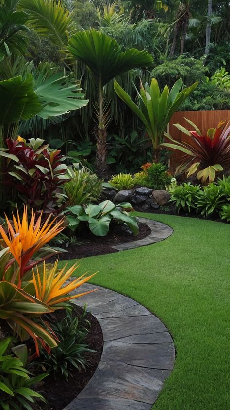 Transform your backyard into a tropical paradise with these stunning landscaping ideas Explore pool designs palm trees small oasis concepts modern design inspirations and Zone 8 and Zone 9 garden tips Incorporate elements like banana plants for a touch of California flair Whether you have a simple small space or want to create a luxurious retreat these pool designs and garden ideas will elevate your outdoor living experience Zone 9 Backyard Landscaping, Tropical Landscaping Full Sun, Landscaping With Banana Trees, Zone 9 Plants California, Zone 9 Landscaping California, Zone 9 Tropical Landscaping, Layered Tropical Landscaping, Hardy Tropical Landscaping, Tropical Backyard Landscaping Zone 8