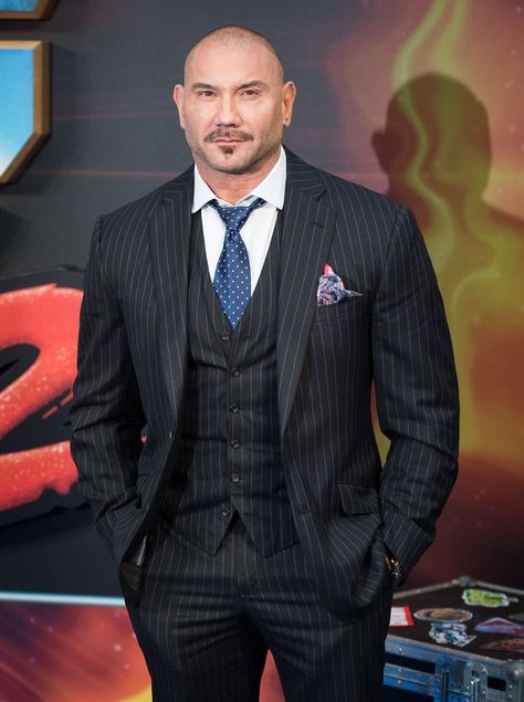 Dave Bautista at the Guardians of the Galaxy Vol 2 premiere Dave Bautista, Furious Movie, Jason Statham, The Best Films, Chris Pratt, Sylvester Stallone, Jason Momoa, Well Dressed Men, Hollywood Celebrities