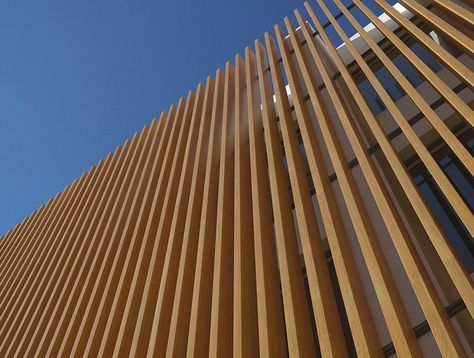 Battens 50: aluminium cladding system for outdoor and indoor spaces - ForMe Skin Aluminium Cladding, Cladding Systems, Facade Cladding, Facade Design, Indoor Outdoor, 50 %, Interior Design, Skin, Building