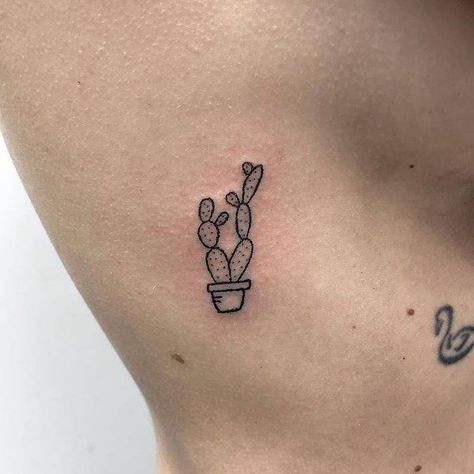 Stick Tattoo, Stick Poke Tattoo, Diy Tattoo Permanent, Stick And Poke Tattoo, Cage Tattoos, Cactus Tattoo, Ribcage Tattoo, Stick N Poke, Handpoke Tattoo