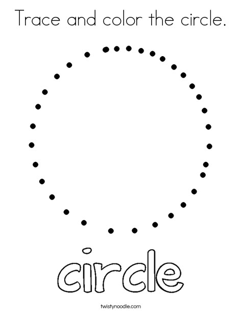 Trace and color the circle Coloring Page - Twisty Noodle Shape Worksheets For Preschool, Color Worksheets For Preschool, Shapes Worksheet Kindergarten, Shape Tracing Worksheets, Letter Worksheets For Preschool, Shape Coloring Pages, All About Me Preschool, Preschool Circle Time, Lesson Plans For Toddlers