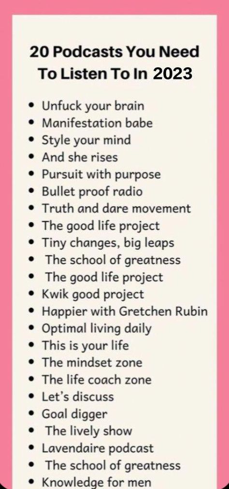 #NaturalHealthCare Best Girly Podcasts, Podcasts To Change Your Life, Podcast To Listen To Become That Girl, Free Podcasts To Listen To, What Podcast Should I Listen To, Self Care Podcast Spotify, Podcasts To Improve English, Great Podcasts To Listen To, Best Manifestation Podcasts