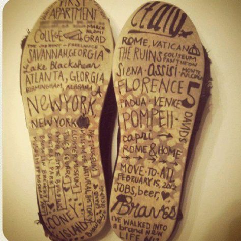 Write on the bottom of your TOMS every place they've been. Cool idea!!! Writing On Shoes, Cheap Toms Shoes, Facebook Photo, Toms Shoes Outlet, Shoe Sole, Grey Sneakers, Wedge Sneakers, Shoes Outlet, Toms Shoes