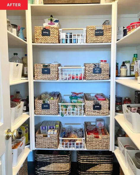 Diy Kitchen Pantry, Kitchen Pantry Organization Ideas, Organization Kitchen Ideas, Organizing Aesthetic, Pantry Space, Pantry Baskets, Grocery Planning, Organizers Kitchen, Kitchen Pantry Organization