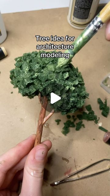 @erisa_mema on Instagram: "Tree idea for architecture modeling #architecture#art#architecturestudent#architectureschool#architecturemodel#architectureconcept#tree" 3 D Tree Craft, Diy Trees For Diorama, Easy Goblincore Crafts, How To Make Miniature Trees, Forest Model School Project, How To Make Trees For Model, Tree Model Making, Architecture Tree Model, Tree Model Architecture