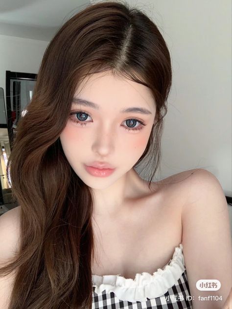 Big Wedding Cakes, Fake Life, Doll Eye Makeup, Japanese Makeup, Cute Makeup Looks, Doll Eyes, Asia Girl, Cute Makeup, Big Eyes