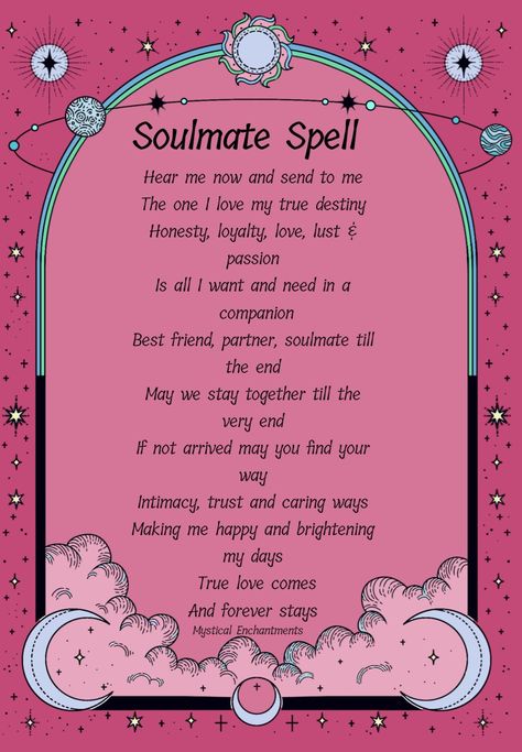 Soulmate spell Soulmate Spell, True Love Spell, Real Witchcraft, Wicca Love Spell, Love Chants, Conjure Magic, Spells For Love, Witchcraft Love Spells, Dark Psychology