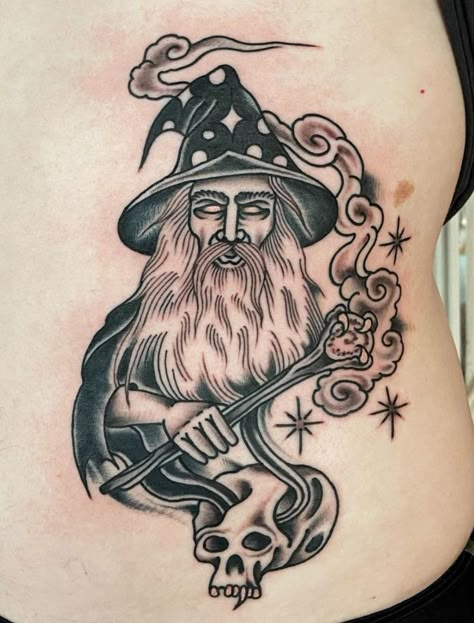 Evil Wizard Tattoo, Old School Wizard Tattoo, Dark Wizard Tattoo, Traditional Wizard Tattoo Flash, Wizard Tattoo For Men, Wizard Tatoos, Sorcerer Tattoo, Wizard Tattoo Flash, Traditional Wizard Tattoo