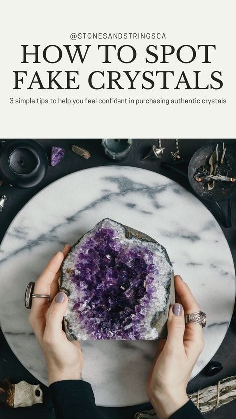 Fake Crystals, Crystal Identification, Prayer For Health, Fake Stone, Crystal Guide, Witchy Crafts, Healing Oils, Crystal Meanings, Energy Crystals