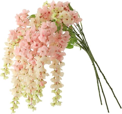 Amazon.com: Dailisen 3 Strands 40'' Silk Purple Wisteria Artificial Flowers, Fake Wisteria Floral Hanging Plant Garland, for Home Decor, Party, Floor Vase, Balcony, Wedding Arrangement Decoration (Purple) : Home & Kitchen Puck Costume, Pink Hanging Flowers, Plant Garland, Fake Wisteria, Balcony Wedding, Patio Trellis, Party Floor, Faux Flowers Wedding, Wisteria Flower