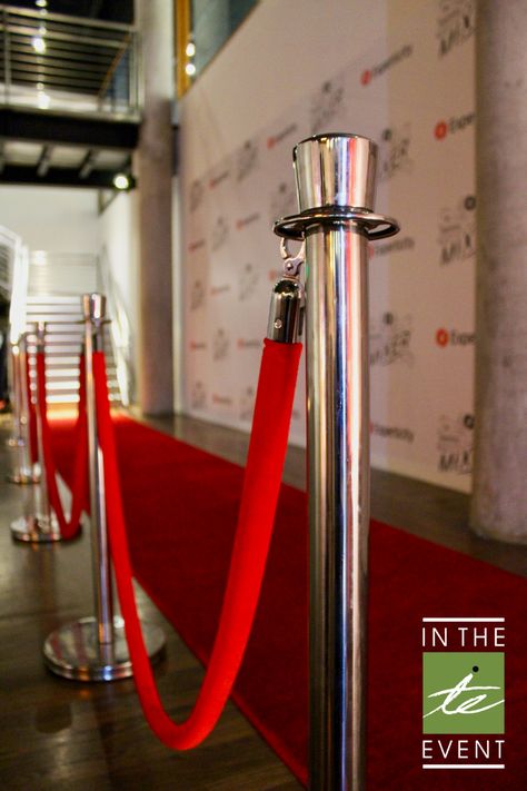 In The Event | Whether you're hosting a corporate event or an intimate wedding, there always exists the potential for serious mishaps on the DIY route. Diy Red Carpet Rope Stand, Diy Red Carpet Rope, Diy Red Carpet, Red Carpet Ropes, Haunted Hollywood, 007 Party, Bond Party, James Bond Party, Velvet Rope