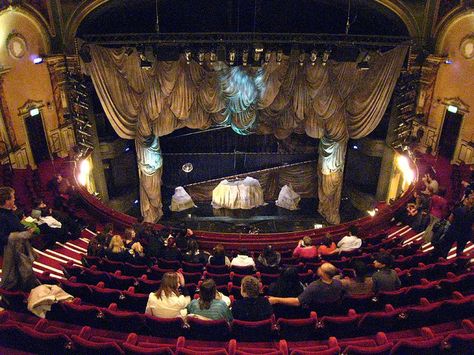 The view from the Upper Circle of Her Majesty's Theatre Theatre London, Music Of The Night, London History, Love Never Dies, Theater Seating, The Opera, Phantom Of The Opera, Silent Film, London Travel