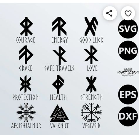 Rune Vichinghe, Runes Tattoo, Viking Symbols And Meanings, Viking Rune Tattoo, Nordic Symbols, Viking Tattoo Symbol, Rune Viking, Viking Pattern, Viking Symbol