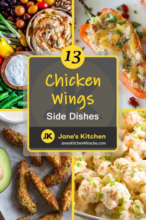 No matter how you prepare wings, what goes with chicken wings is just as important. We give you some tasty ideas to make your dinner great tonight. #sidedish #sidedishes #sidedishrecipes #chickenwings #wingssidedishes #chickenwingsrecipes #recipes #chickenwingsappetizers #chickenwingssides #chickenwingssidedishes #chickenwingsdessert Chicken Wing Party Ideas, What To Make With Wings, What Goes With Wings For Dinner, Sides For Wings Dinners, Wing Night Side Dishes, What Goes With Chicken Wings Sides, Side Dish With Wings, Sides That Go With Wings, Side Dishes For Wings Dinners