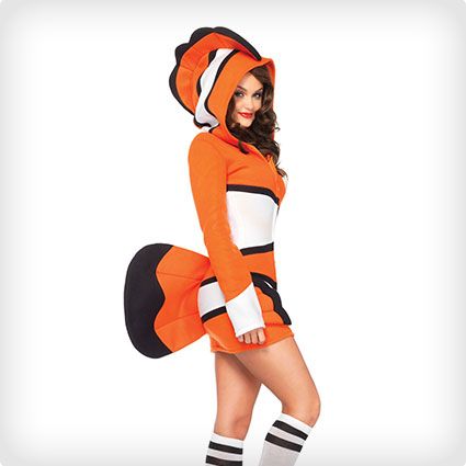 Clownfish Costume, Diy Fish Costume, Shrimp Costume, Yandy Costumes, Finding Nemo Costume, Nemo Costume, Most Creative Halloween Costumes, Fish Costume, Orange Fish