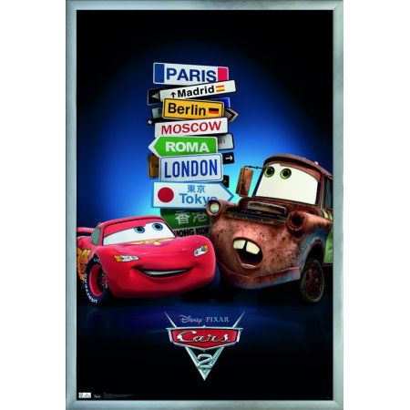 Vacation Drawing, Flash Mcqueen, Cars Disney Pixar, Disney Frames, The Great Race, Wall Poster Prints, Magnetic Frames, Film Disney, City Poster