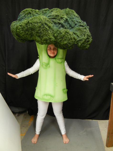 Broccoli Fancy Dress Costume, Glow Foods Pictures, Lettuce Costume, Vegetable Fancy Dress For Kids, Lettuce Costume Diy, Vegetable Costumes Diy, Tree Fancy Dress Ideas For Kids, Broccoli Costume, Fancy Dress Diy