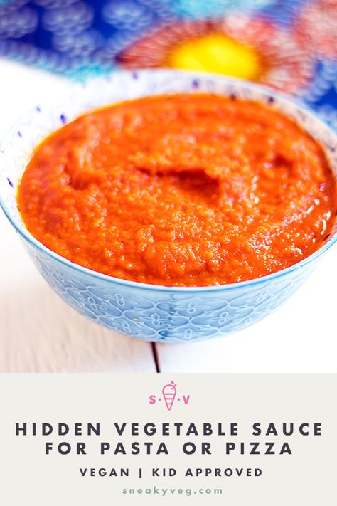 A delicious and simple recipe for hidden veg pasta sauce that is easy to adapt to use whatever vegetables you have available. Perfect for picky eaters. #pastasauce #hiddenveg #hiddenvegsauce #sneakyveg #weaning #pickyeating #kidfood #recipesforkids Hidden Veggie Spaghetti Sauce, Veg Pasta Sauce, Hidden Vegetable Recipes, Veg Pasta, Budget Vegan, Vegetarian Kids, Preserving Recipes, Hidden Vegetables, Kid Recipes