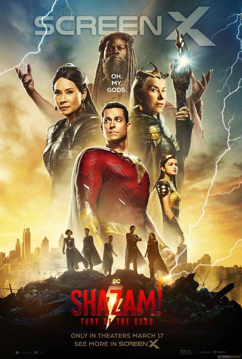 Shazam Wallpaper, Shazam Fury Of The Gods, Shazam Movie, Fury Of The Gods, New Movie Posters, Adam Brody, Justice League Unlimited, Wallpaper Mobile, Zachary Levi