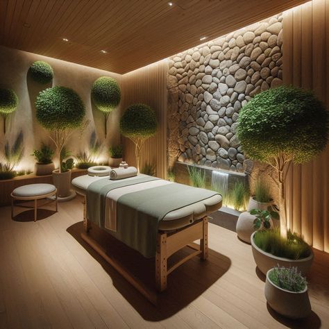 🌺 17+ Unique Massage Room Decor Ideas for a Spa-Like Experience at Home 🌺 Small Spa Setup, Massage Table Set Up Ideas, Zen Massage Room, Spa Lighting Ideas, Spa Room Decor Luxury, Massage Room Design Luxury, Luxury Massage Room, Boho Massage Room Ideas, Home Spa Room Ideas