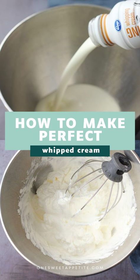 Whip up something special with this simple Whipped Cream recipe, perfect for topping all your favorite desserts! Light, fluffy, and made with just a few ingredients, this homemade whipped cream adds the perfect finishing touch to cakes, pies, hot cocoa, and more. Save this easy recipe and elevate your desserts to the next level! #WhippedCream #EasyDessertRecipes #HomemadeWhippedCream #DessertToppings #SimpleRecipes Whipped Cream Recipe For Cakes, Cheesecake Factory Whipped Cream Recipe, Stiff Whipped Cream Frosting, Perfect Whipped Cream Recipe, Heavy Whipping Cream Frosting, How To Make Whipped Cream, Homemade Whipped Cream Easy, Heavy Whipping Cream Recipes, Home Made Whipped Cream