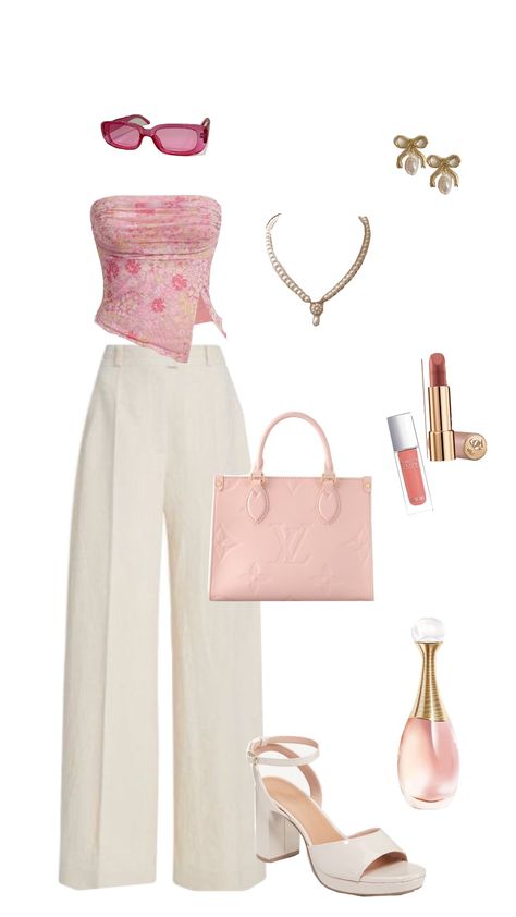 #pinkaesthetic #love #gold #oldmoney 🦭💗 Outfit Collages Aesthetic, Looks Pinterest, Dressy Casual Outfits, Casual Day Outfits, Classy Work Outfits, Easy Trendy Outfits, Really Cute Outfits, Fancy Outfits, Casual Style Outfits