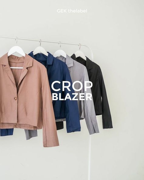 Blazer Flatlay, Jacket Product Photography, Content Photoshoot, Fashion Graphic Design, Crop Blazer, Fashion Graphic, Product Photography, Adidas Jacket, Rain Jacket