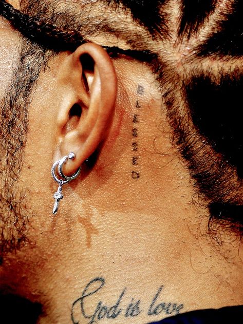 Lewis Hamilton Tattoo, Hamilton Tattoo, Tattoo Ideas Males, Piercing Tattoo, Lewis Hamilton, Ear Tattoo, Behind Ear Tattoo, Future Husband, Tattoos For Guys