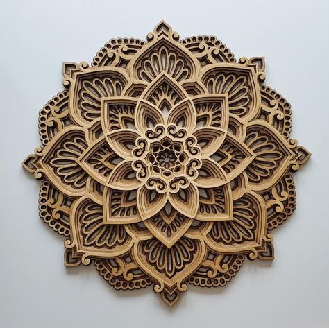 Free 3D file LASER CUT MANDALA svg・3D printer design to download・Cults Cardboard Mandala, Natural Wall Art, Wood Mandala, Round Wall Decor, Layered Mandala, Carved Wood Wall Art, Laser Art, Mandala Wall, Mandala Wall Art