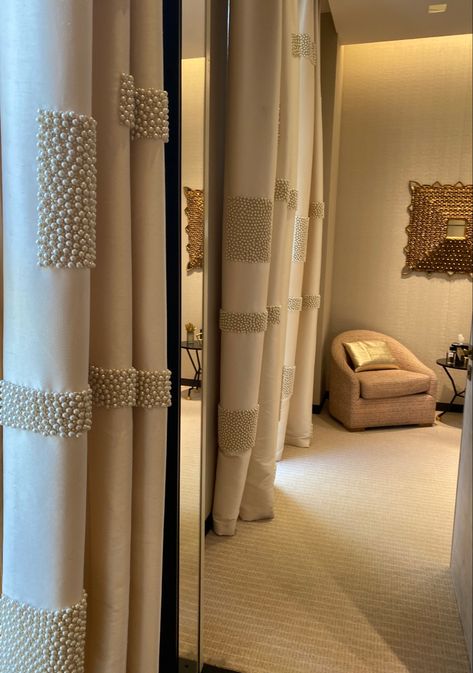 Chanel curtains💕 Chanel Curtains, Grandmillenial Apartment, Tweed Curtains, Chanel Tweed, Riyadh, Curtains With Blinds, Blinds, Chanel, Curtains