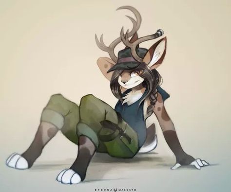 How.. how did you get that shirt on OVER your antlers?? >.<; Degenerate Art, Anthro Art, Character Board, Character Design Animation, Art Appreciation, Please Follow Me, Cat Girl, Drawing Tools, Art Stuff