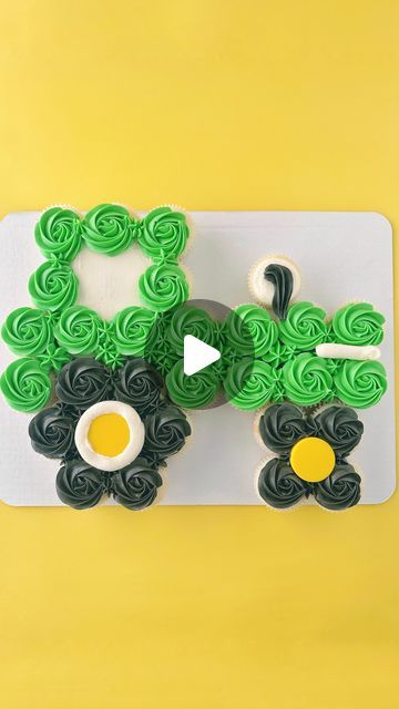 Tractor Pull Apart Cupcakes, Blue Tractor Cake, Cupcake Tractor, Tractor Cupcake Cake, John Deere Cupcakes, Tractor Birthday Cake, Individual Cupcakes, Tractor Cupcakes, Tractor Birthday Cakes