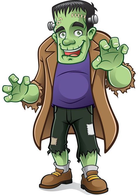 Monster Cartoon Drawing, Frankenstein Illustration, Frankenstein Pictures, Frankenstein Halloween Party, Plants Zombies, Frankenstein Design, Monster Clipart, Monster Cartoon, Frankenstein Monster