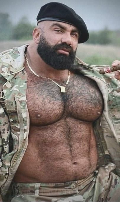 Handsome Bearded Men, Mustache Styles, Handsome Older Men, Scruffy Men, Big Beards, Beefy Men, Muscle Bear, Bear Men, Men In Uniform